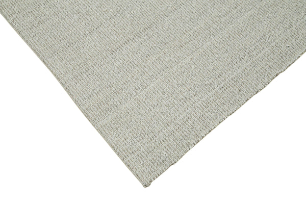 Vintage Flatweave Bej Eskitme Pamuk Yün El Dokuma Halısı 215x280 Agacan