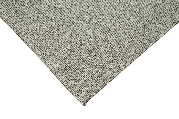 Vintage Flatweave Gri Eskitme Pamuk Yün El Dokuma Halısı 196x273 Agacan