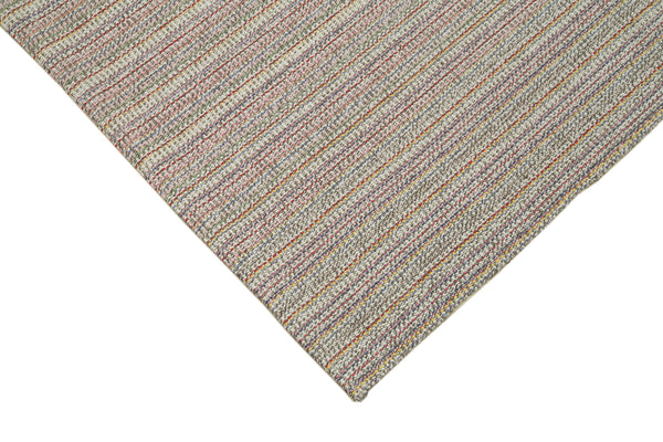 Vintage Flatweave Beyaz Eskitme Pamuk Yün El Dokuma Halısı 192x306 Agacan