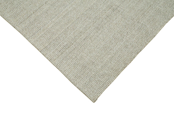 Vintage Flatweave Bej Eskitme Pamuk Yün El Dokuma Halısı 215x310 Agacan