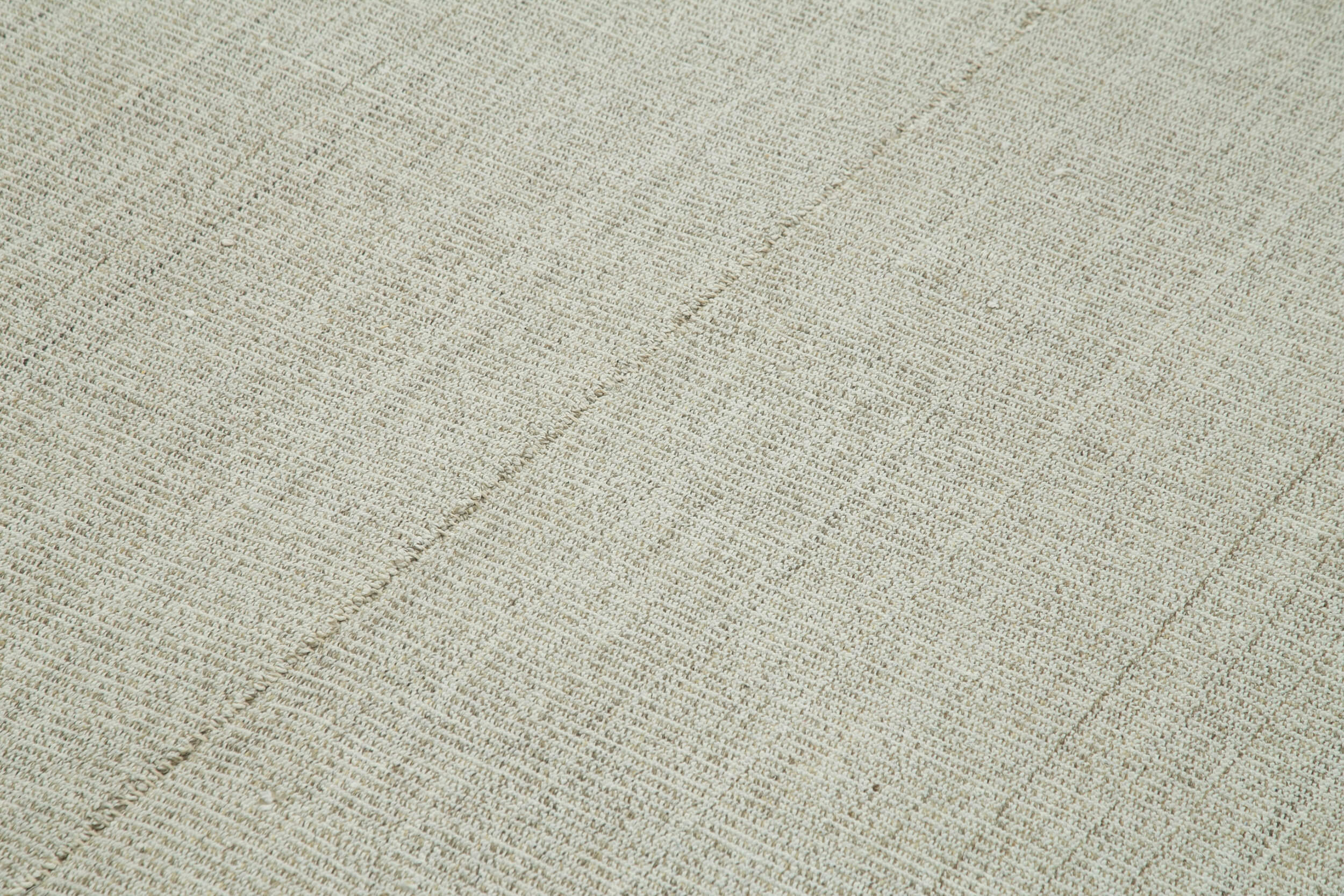 Vintage Flatweave Bej Eskitme Pamuk Yün El Dokuma Halısı 215x310 Agacan