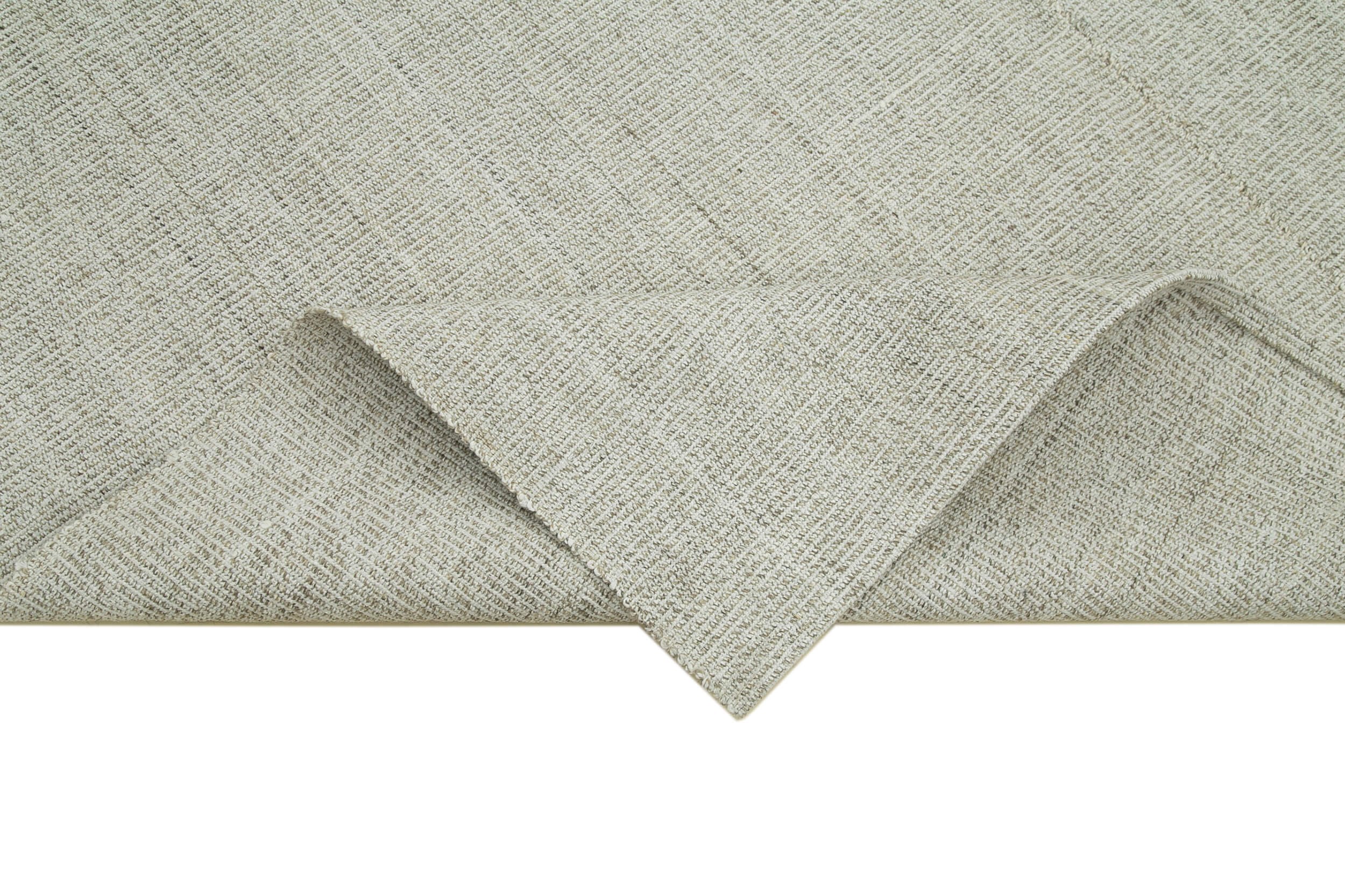 Vintage Flatweave Bej Eskitme Pamuk Yün El Dokuma Halısı 215x310 Agacan