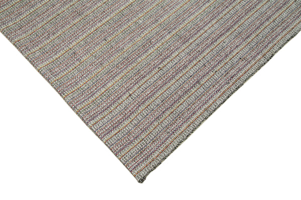 Vintage Flatweave Beyaz Eskitme Pamuk Yün El Dokuma Halısı 213x280 Agacan
