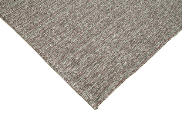 Vintage Flatweave Gri Eskitme Pamuk Yün El Dokuma Halısı 203x320 Agacan
