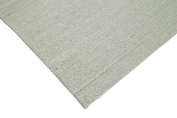 Vintage Flatweave Bej Eskitme Pamuk Yün El Dokuma Halısı 205x343 Agacan