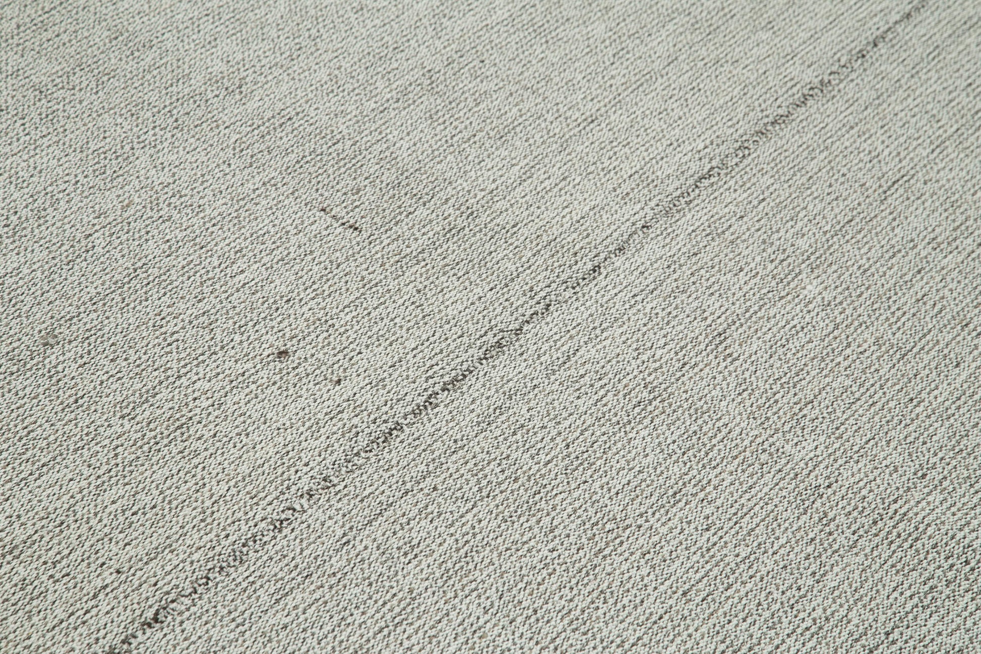 Vintage Flatweave Gri Eskitme Pamuk Yün El Dokuma Halısı 210x302 Agacan