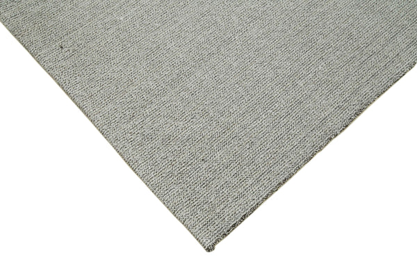 Vintage Flatweave Gri Eskitme Pamuk Yün El Dokuma Halısı 213x355 Agacan