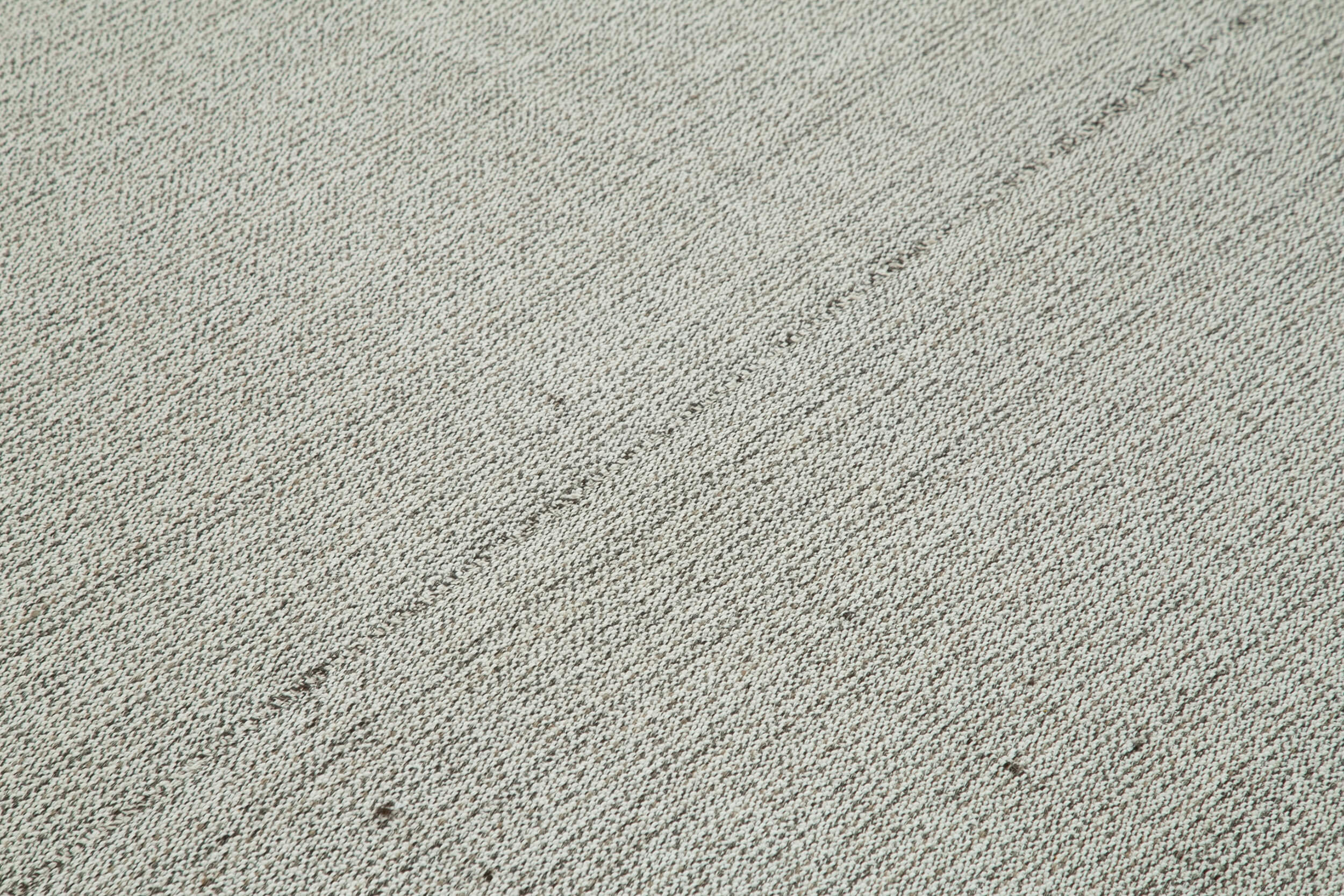 Vintage Flatweave Gri Eskitme Pamuk Yün El Dokuma Halısı 213x301 Agacan