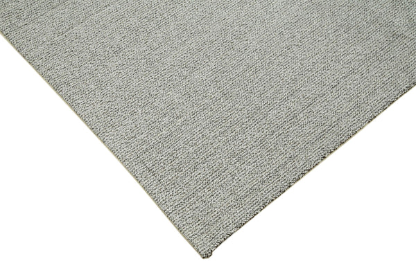 Vintage Flatweave Gri Eskitme Pamuk Yün El Dokuma Halısı 213x288 Agacan
