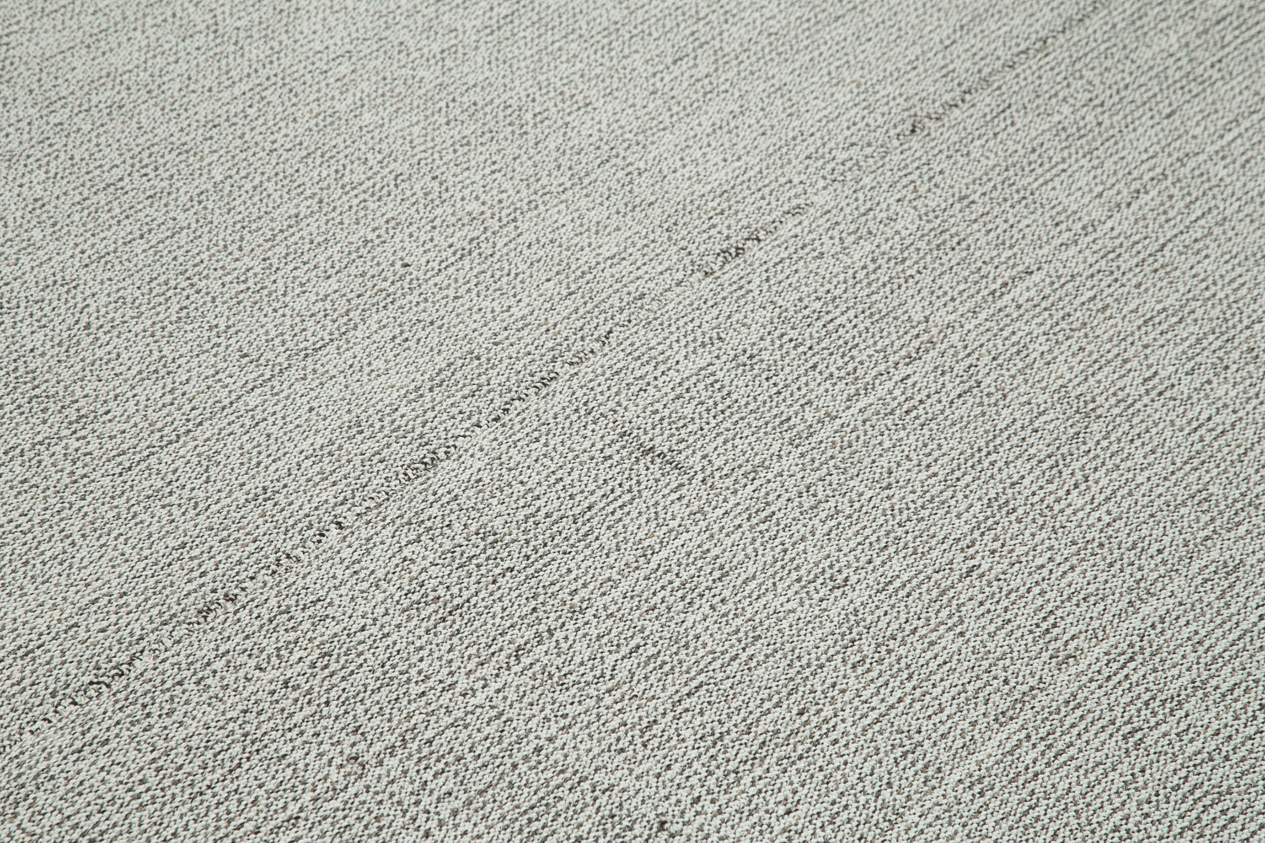 Vintage Flatweave Gri Eskitme Pamuk Yün El Dokuma Halısı 213x288 Agacan