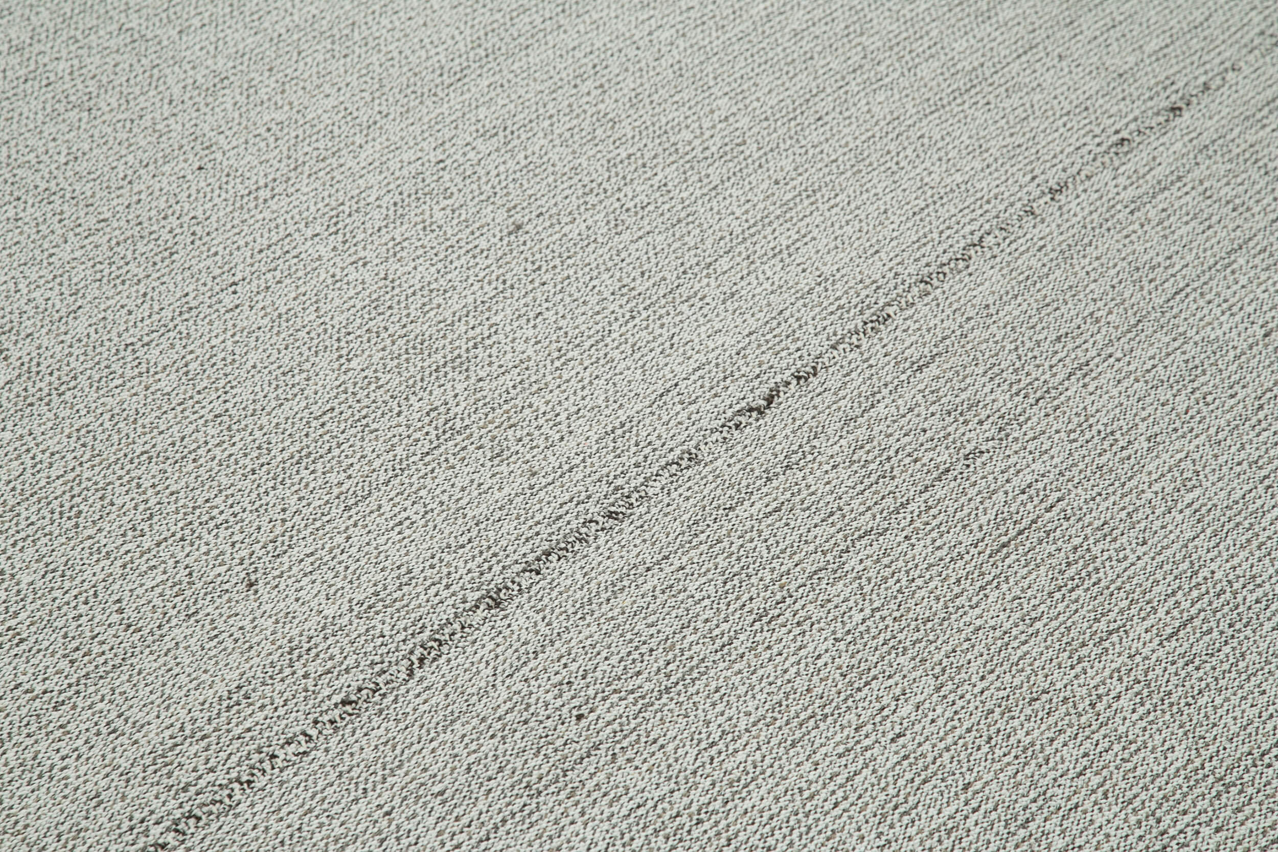 Vintage Flatweave Gri Eskitme Pamuk Yün El Dokuma Halısı 212x304 Agacan