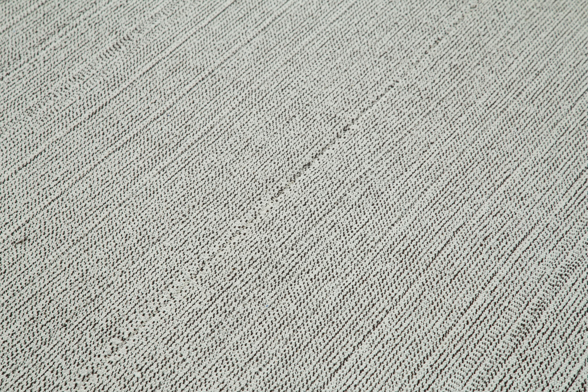 Vintage Flatweave Gri Eskitme Pamuk Yün El Dokuma Halısı 204x313 Agacan