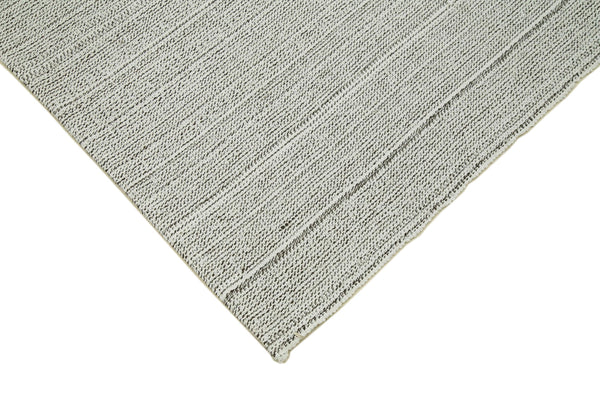 Vintage Flatweave Bej Eskitme Pamuk Yün El Dokuma Halısı 205x305 Agacan