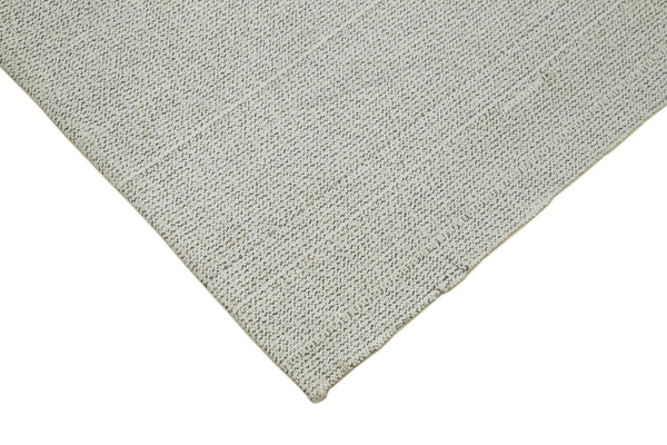 Vintage Flatweave Bej Eskitme Pamuk Yün El Dokuma Halısı 212x272 Agacan