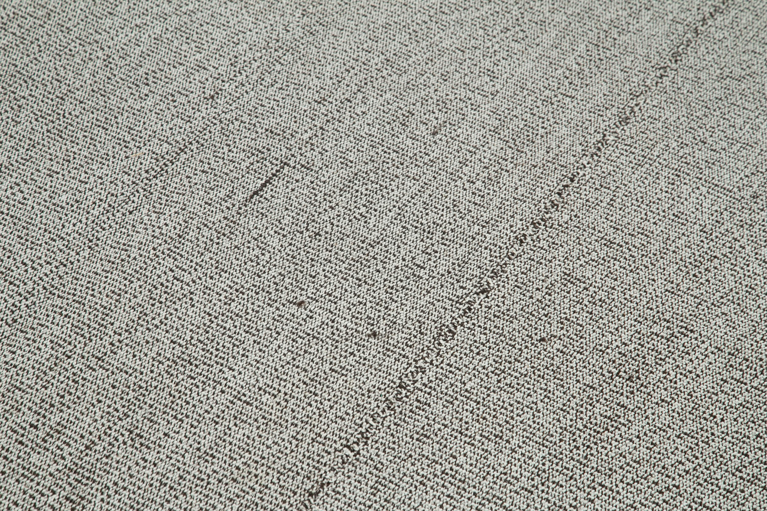 Vintage Flatweave Gri Eskitme Pamuk Yün El Dokuma Halısı 194x289 Agacan