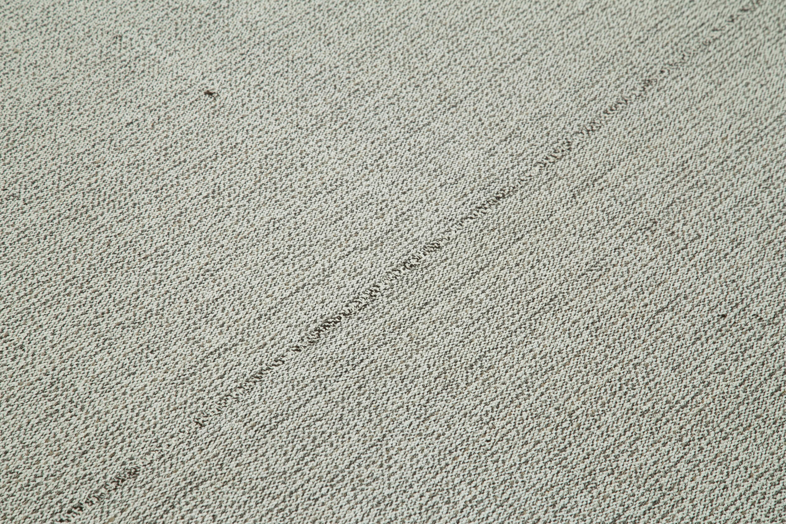 Vintage Flatweave Gri Eskitme Pamuk Yün El Dokuma Halısı 213x271 Agacan