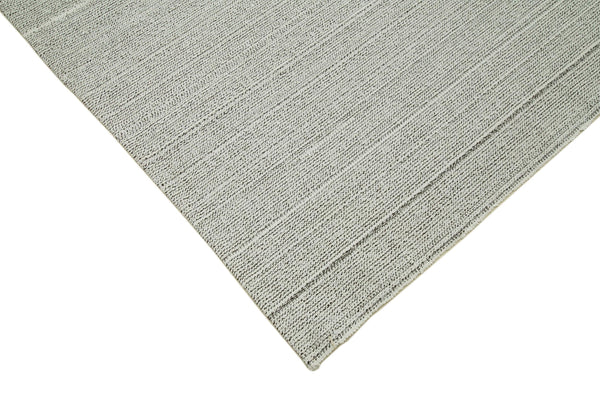 Vintage Flatweave Bej Eskitme Pamuk Yün El Dokuma Halısı 204x362 Agacan