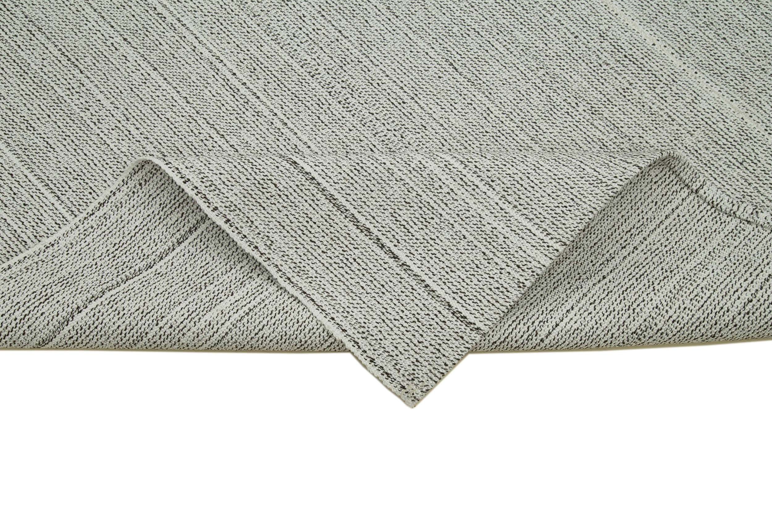 Vintage Flatweave Bej Eskitme Pamuk Yün El Dokuma Halısı 204x362 Agacan