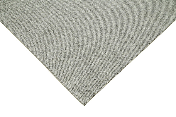 Vintage Flatweave Gri Eskitme Pamuk Yün El Dokuma Halısı 214x303 Agacan