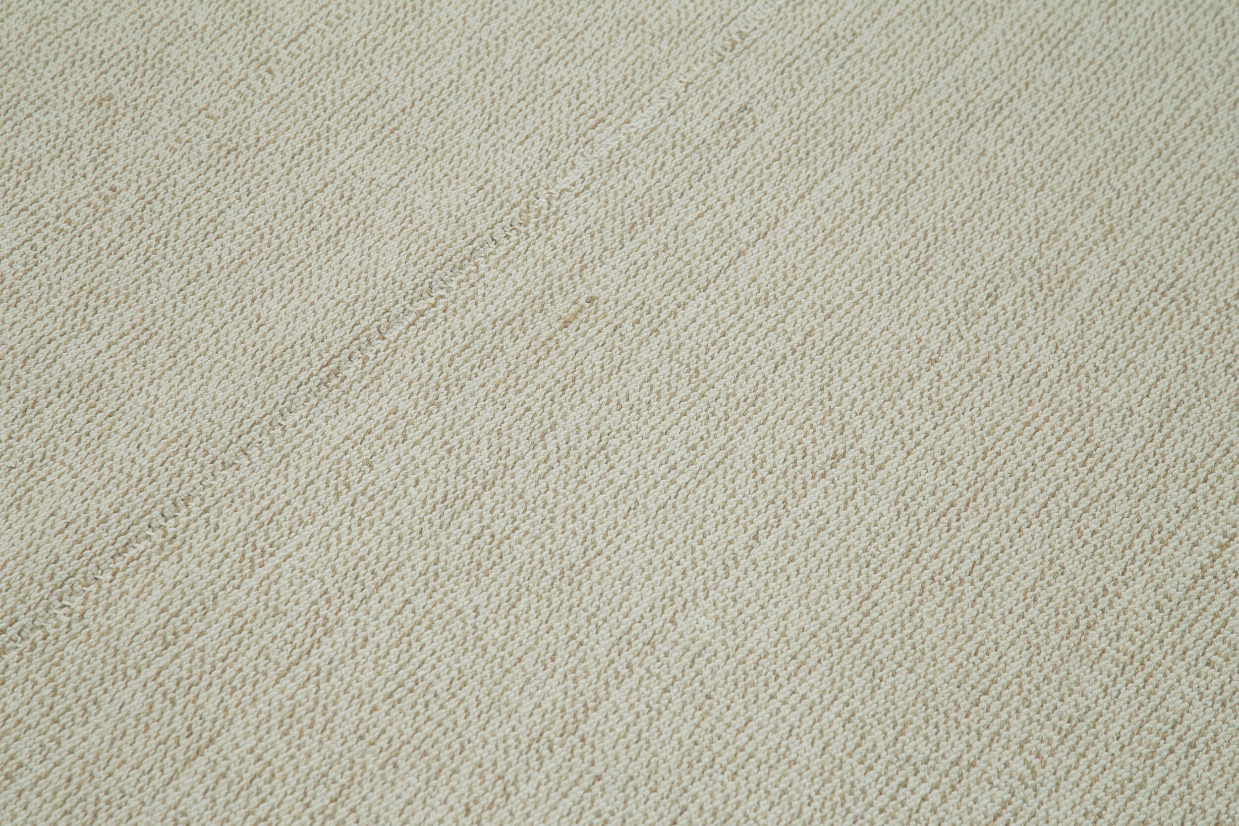 Vintage Flatweave Bej Eskitme Pamuk Yün El Dokuma Halısı 212x333 Agacan