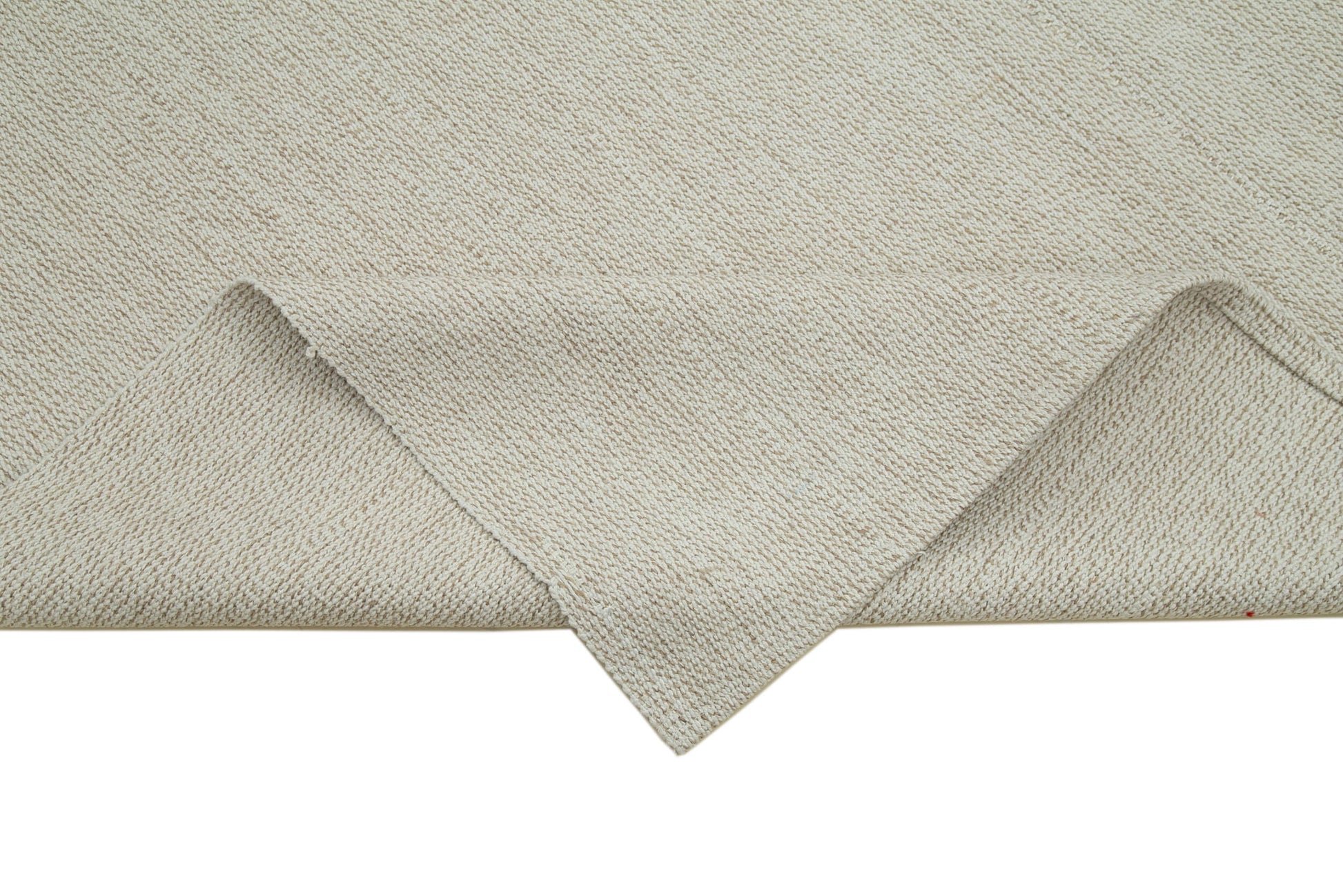 Vintage Flatweave Bej Eskitme Pamuk Yün El Dokuma Halısı 212x333 Agacan