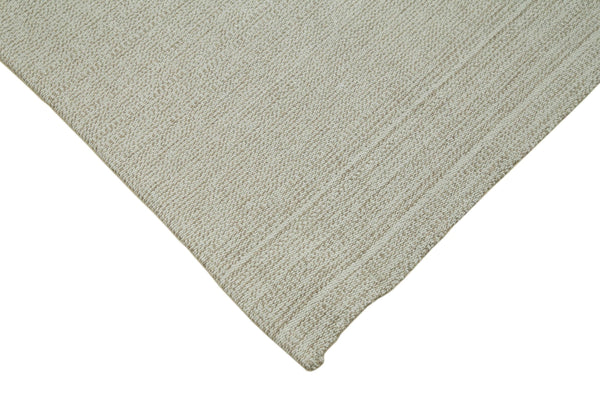Vintage Flatweave Bej Eskitme Pamuk Yün El Dokuma Halısı 211x326 Agacan