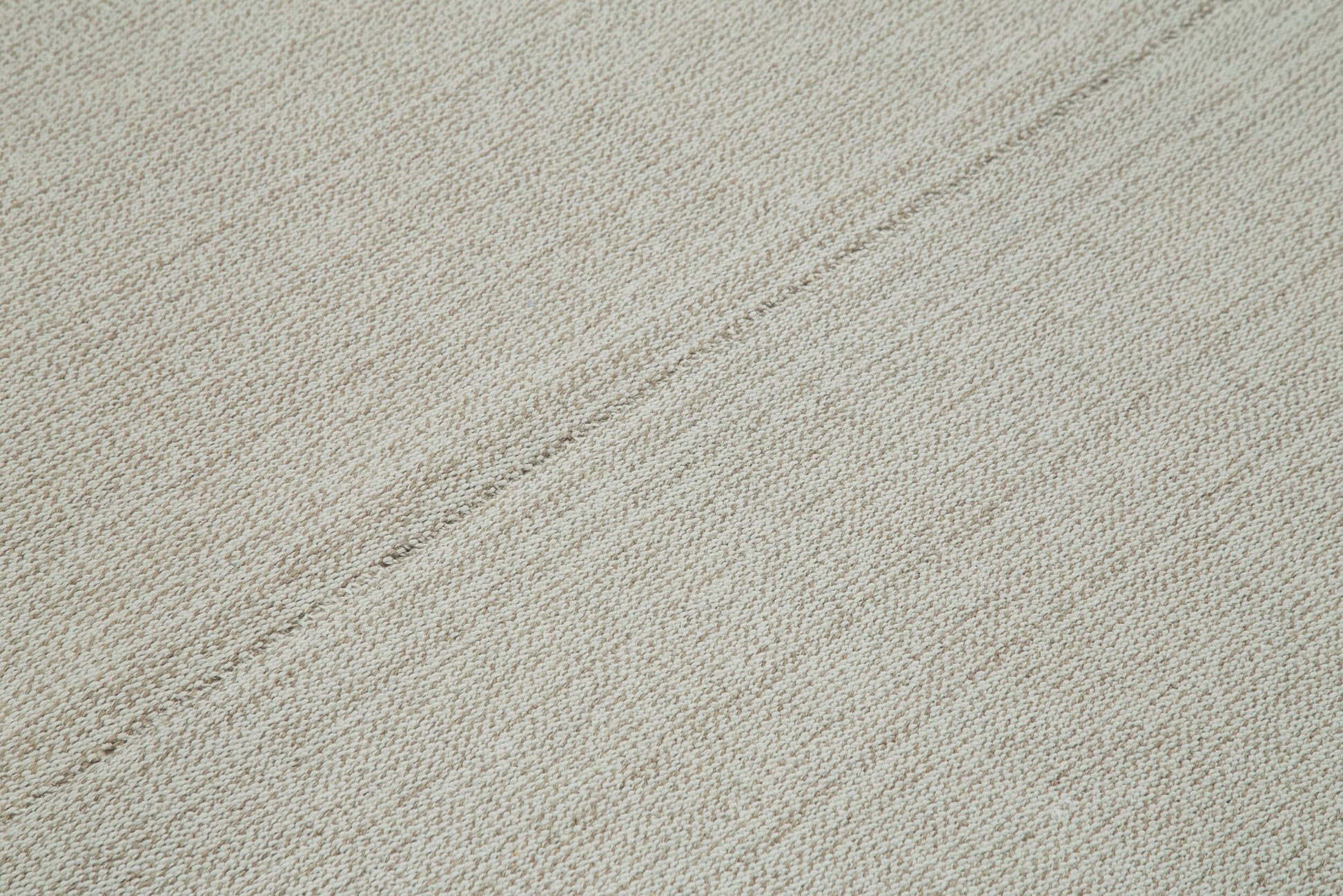 Vintage Flatweave Bej Eskitme Pamuk Yün El Dokuma Halısı 211x326 Agacan