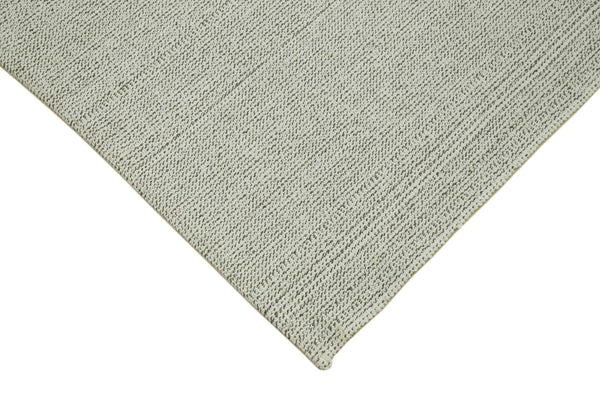 Vintage Flatweave Bej Eskitme Pamuk Yün El Dokuma Halısı 202x317 Agacan