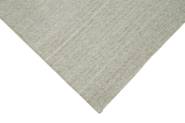 Vintage Flatweave Bej Eskitme Pamuk Yün El Dokuma Halısı 188x274 Agacan