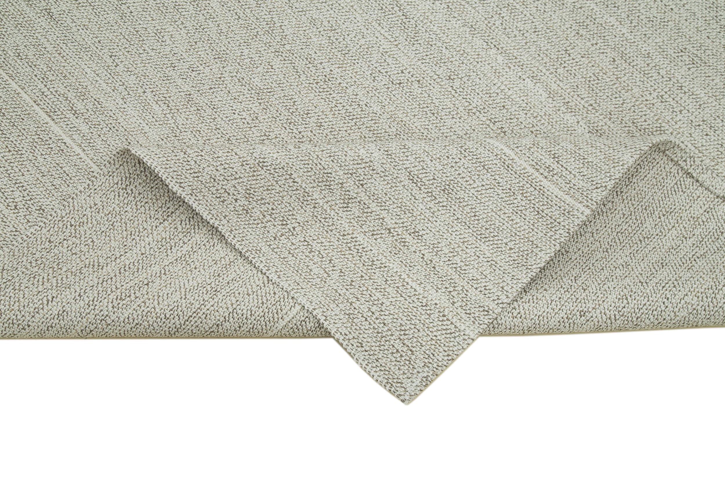 Vintage Flatweave Bej Eskitme Pamuk Yün El Dokuma Halısı 188x274 Agacan