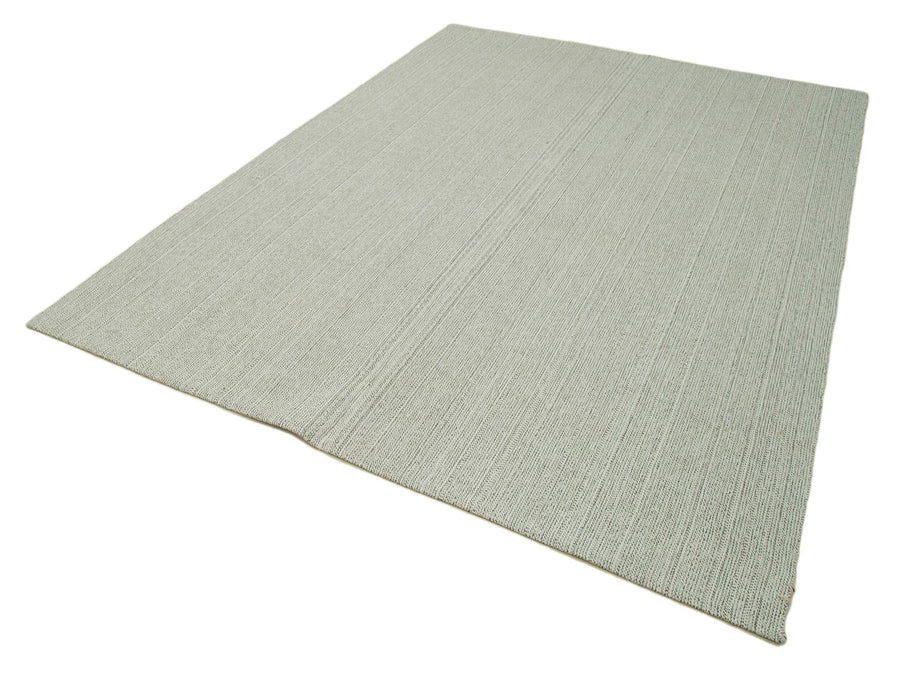 Vintage Flatweave Bej Eskitme Pamuk Yün El Dokuma Halısı 204x284 Agacan