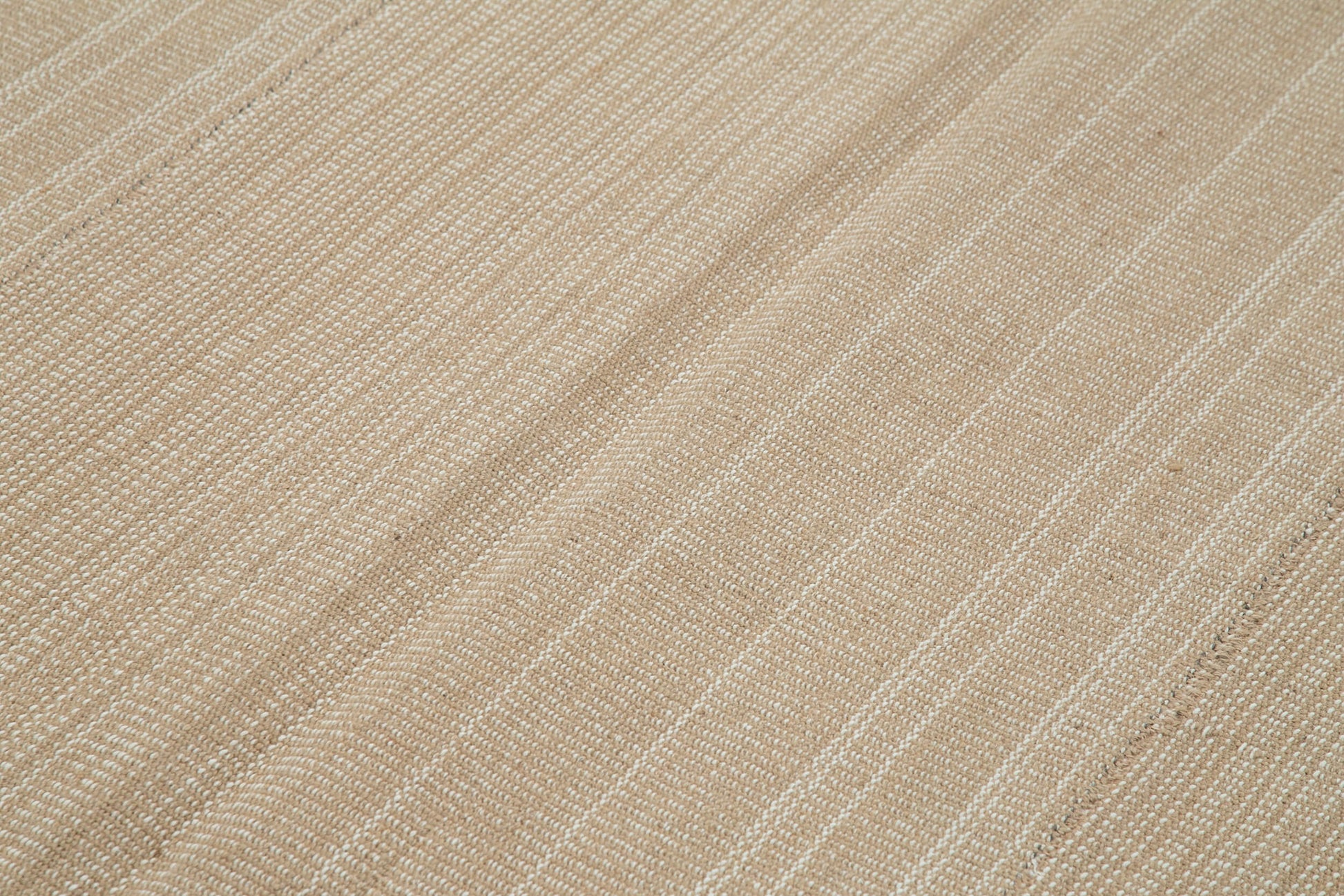 Vintage Flatweave Kahverengi Eskitme Pamuk Yün El Dokuma Halısı 212x326 Agacan