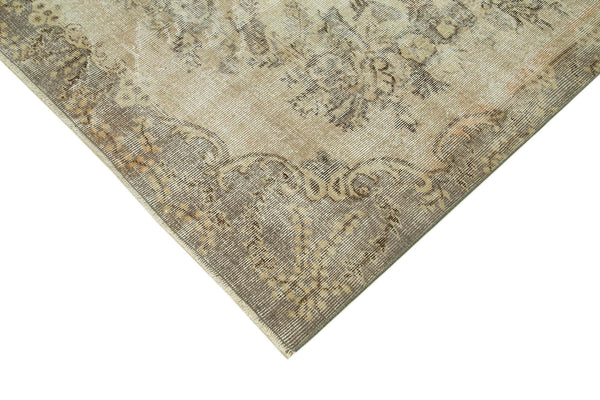Vintage Bej Eskitme Pamuk Yün El Dokuma Halısı 160x264 Agacan