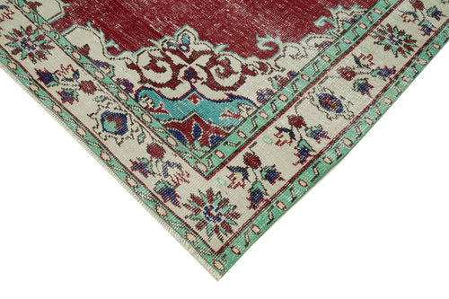 Vintage Bej Eskitme Pamuk Yün El Dokuma Halısı 190x291 Agacan