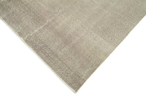 Vintage Bej Eskitme Pamuk Yün El Dokuma Halısı 210x303 Agacan