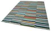 Kırk Yama Gri Patchwork Pamuk Yün El Dokuma Halısı 220x308 Agacan