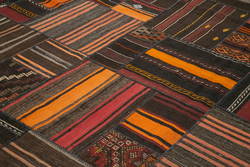 Striped Kilim Beyaz Çizgili Keçi Tüyü El Dokuma Halısı 331x410 Agacan
