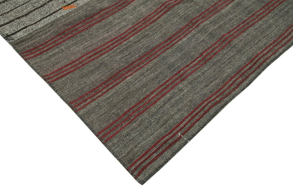 Kırk Yama Gri Patchwork Pamuk Yün El Dokuma Halısı 251x360 Agacan