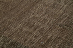 Striped Kilim Kahverengi Çizgili Keçi Tüyü El Dokuma Halısı 238x360 Agacan