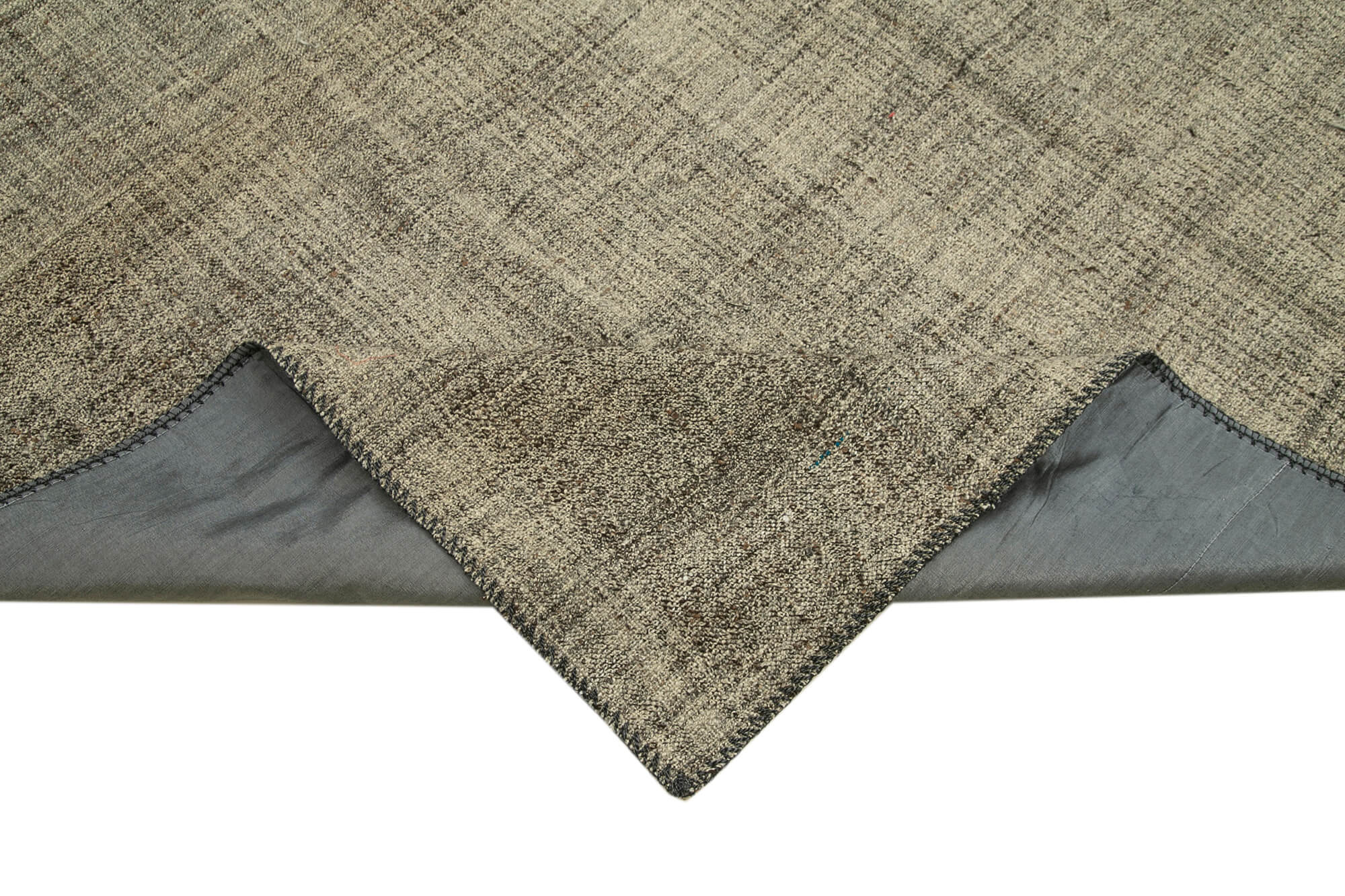 Striped Kilim Kahverengi Çizgili Keçi Tüyü El Dokuma Halısı 205x275 Agacan