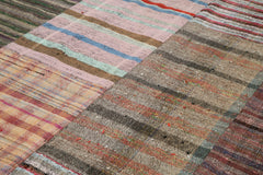 Kırk Yama Gri Patchwork Pamuk Yün El Dokuma Halısı 264x364 Agacan