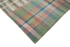 Kırk Yama Gri Patchwork Pamuk Yün El Dokuma Halısı 248x358 Agacan