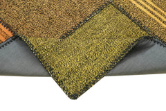 Kırk Yama Gri Patchwork Pamuk Yün El Dokuma Halısı 83x221 Agacan