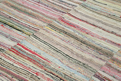 Kırk Yama Gri Patchwork Pamuk Yün El Dokuma Halısı 290x343 Agacan