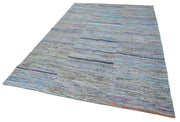 Kırk Yama Gri Patchwork Pamuk Yün El Dokuma Halısı 197x300 Agacan