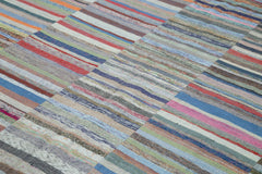 Kırk Yama Gri Patchwork Pamuk Yün El Dokuma Halısı 230x320 Agacan