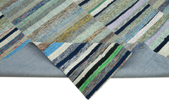 Kırk Yama Gri Patchwork Pamuk Yün El Dokuma Halısı 230x342 Agacan