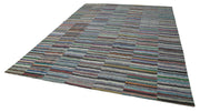 Kırk Yama Gri Patchwork Pamuk Yün El Dokuma Halısı 346x466 Agacan