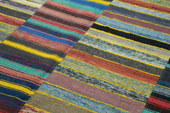 Kırk Yama Gri Patchwork Pamuk Yün El Dokuma Halısı 180x292 Agacan