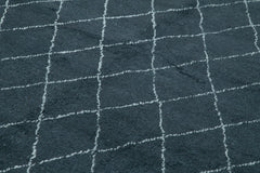 Morocco Siyah Geometrik Yün Pamuk El Dokuma Halısı 277x371 Agacan